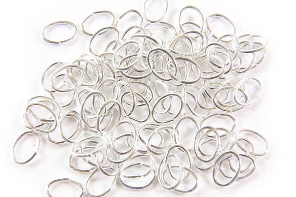 5x7mm Silver Oval Rings