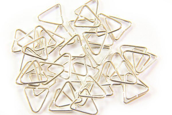 6x8mm Silver Triangle Rings