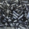 Hematite Lustre Twisted Preciosa Bugle Beads