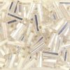 Silver Lined Clear Preciosa Bugle Beads