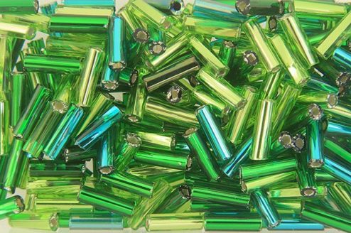 Evergreen Mix Preciosa Bugle Beads