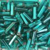 Silver Lined Teal Preciosa Bugle Beads