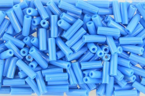 Opaque Cerulean Blue Preciosa Bugle Beads