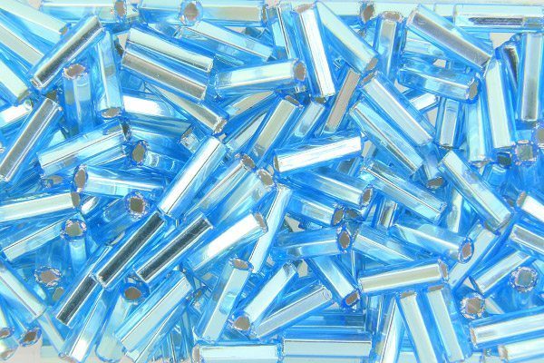 Silver Lined Sky Blue Preciosa Bugle Beads