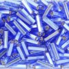 Silver Lined French Blue Preciosa Bugle Beads