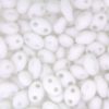 Matte White Preciosa Twin Beads