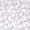 Matte White Preciosa Twin Beads