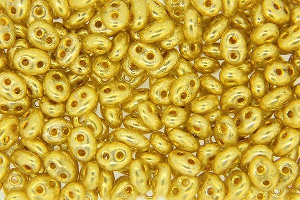 Metallic Gold Preciosa Twin Beads