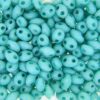 Opaque Light Turquoise Preciosa Twin Beads