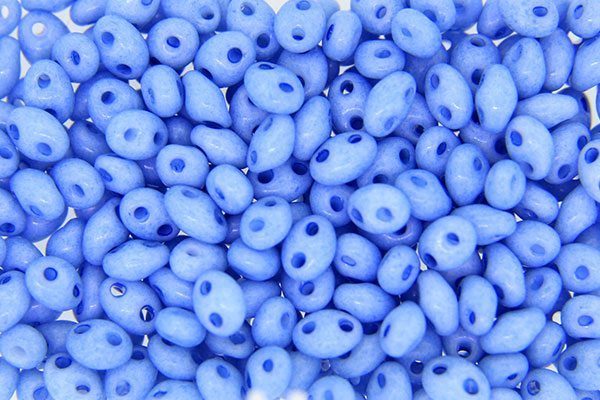 Opaque Baby Blue Preciosa Twin Beads