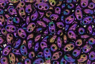 Purple Iris Preciosa Twin Beads