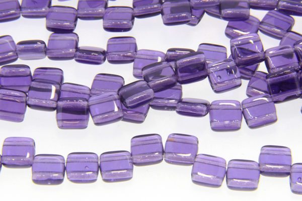 Transparent Purple 2-Hole Tile