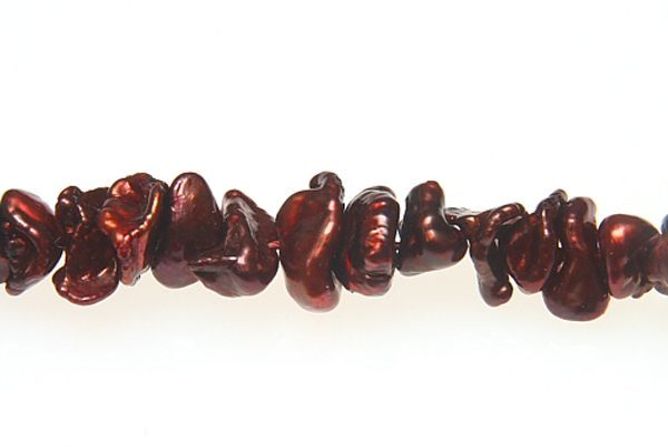 Copper Cranberry Keshi Pearls