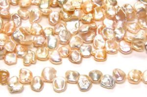 AA Grade Natural Apricot Keshi Pearls