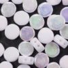 Opaque White AB DiscDuo Beads