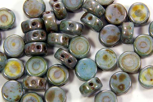 Picasso Silver DiscDuo Beads