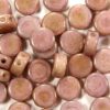 Lustre Light Salmon DiscDuo Beads