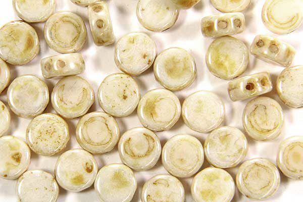 Picasso Cream DiscDuo Beads