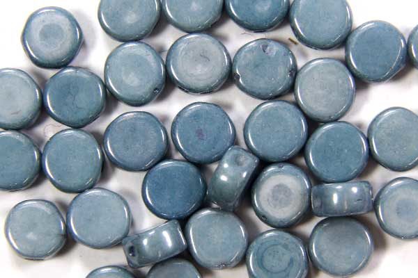 Lustre Opaque Blue DiscDuo Beads