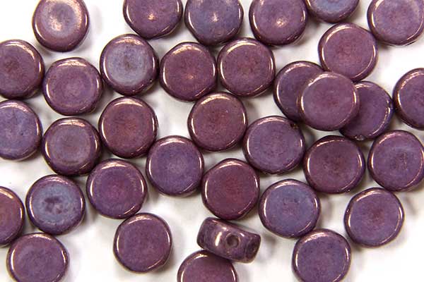 Lustre Opaque Purple DiscDuo Beads