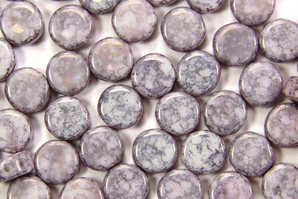 Picasso Lavender DiscDuo Beads