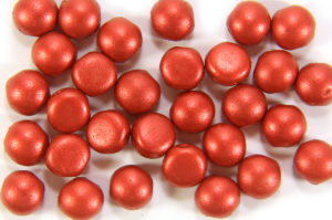 Satin Lava Red Preciosa Candy Beads