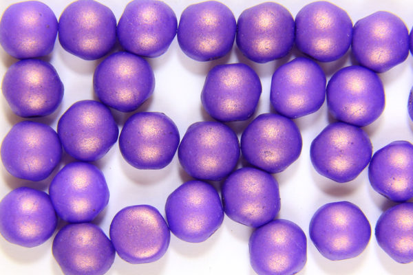 Satin Gold Sheen Purple Preciosa Candy Beads