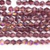 Deep Amethyst AB Crystal Bicones