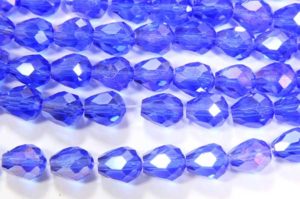 Royal Blue AB Facetted Crystal Drops