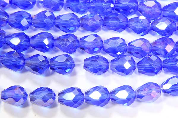 Royal Blue AB Facetted Crystal Drops