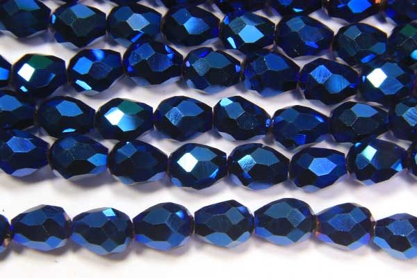 Electric Blue Facetted Crystal Drops