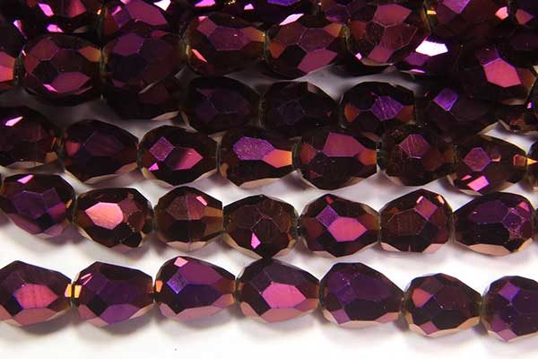 Electric Purple Facetted Crystal Drops