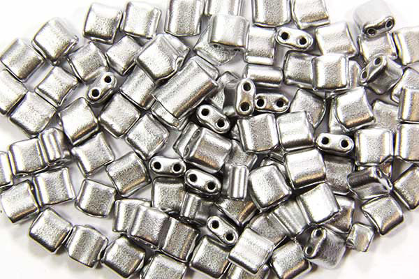 Metallic Satin Silver Mini Tiles