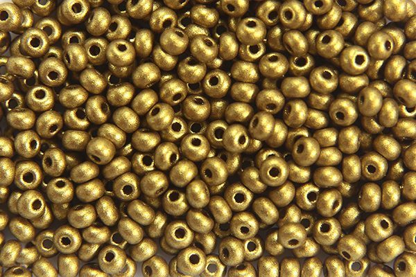 Satin Antique Gold Preciosa Seed Beads