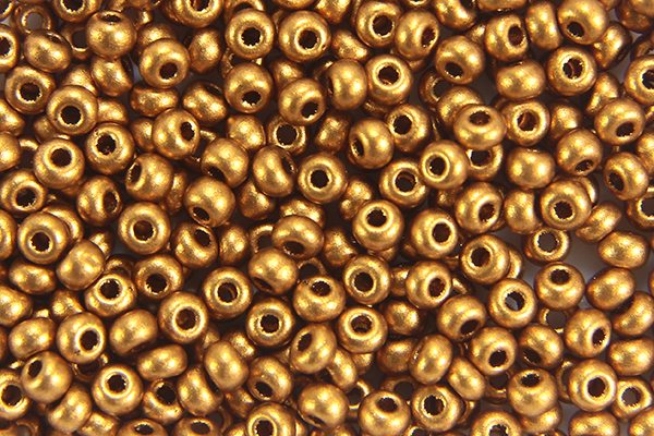 Satin Old Gold Preciosa Seed Beads