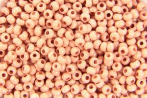 Lustred Opaque Coral Preciosa Seed Beads