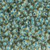 Aqua Lined Amber Preciosa Seed Beads