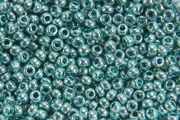 Metallic Aqua Preciosa Seed Beads