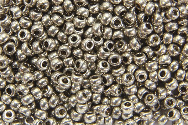 Metallic Pewter Preciosa Seed Beads