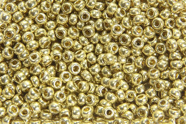 Metallic Gold Verdi Preciosa Seed Beads