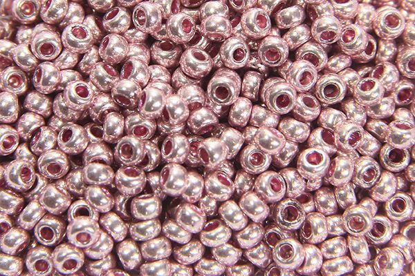 Metallic Rose Preciosa Seed Beads