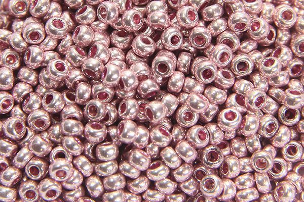 Metallic Rose Preciosa Seed Beads