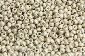 Matte Bright Silver Preciosa Seed Beads