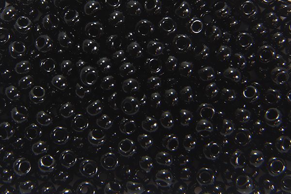 Opaque Black Preciosa Seed Beads