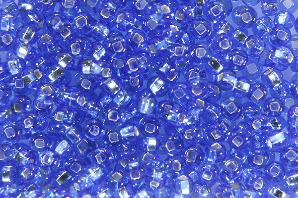 Silver Lined Blue Preciosa Seed Beads