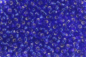 Silver Lined Royal Blue Preciosa Seed Beads