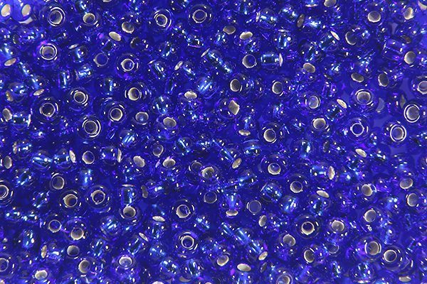 Silver Lined Royal Blue Preciosa Seed Beads