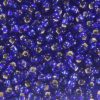 Silver Lined Sapphire Preciosa Seed Beads