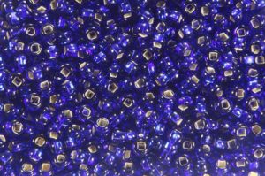 Silver Lined Sapphire Preciosa Seed Beads