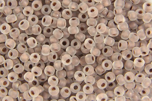 Frosted Colour Lined Mocha Preciosa Seed Beads